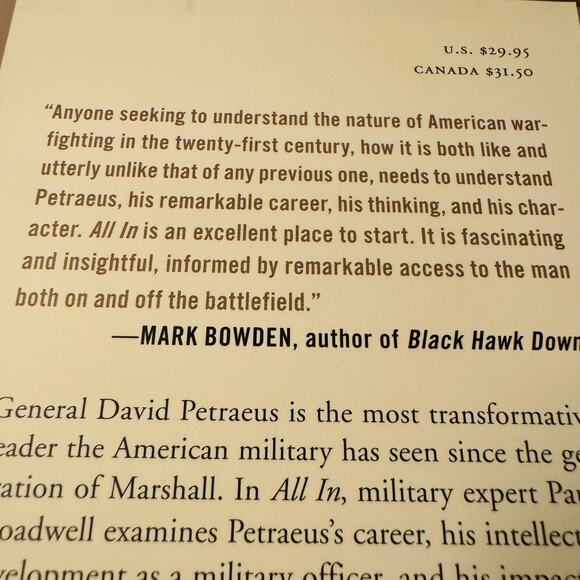 All In: The Education of General David Petraeus Hardcover - Picture 3 of 4